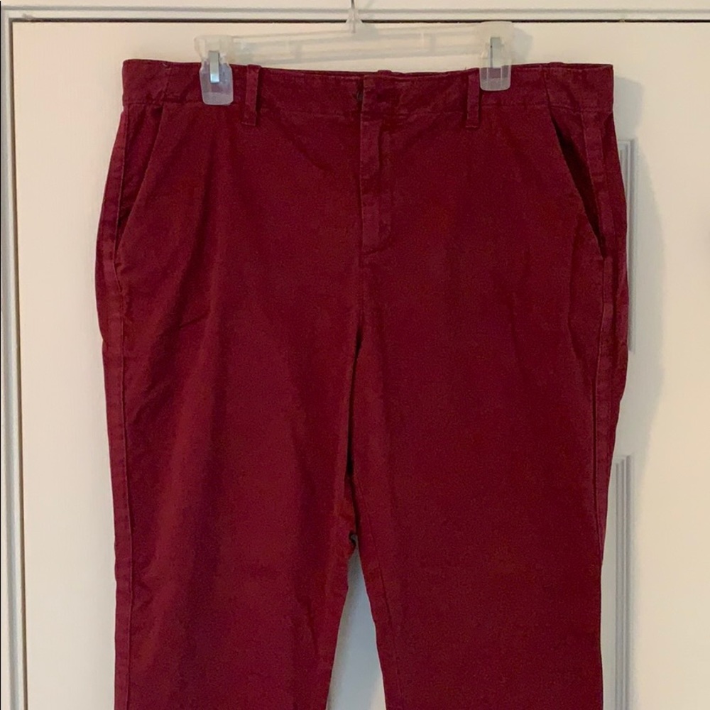 GAP Girlfriend Chino sz 14; Burgundy